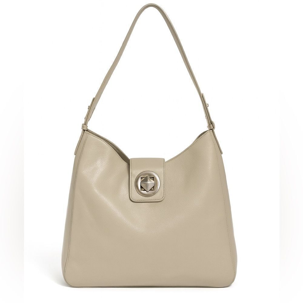 Kate Spade Gray Pebble Leather Shoulder Bag Hobo Purse - Picture 15 of 15